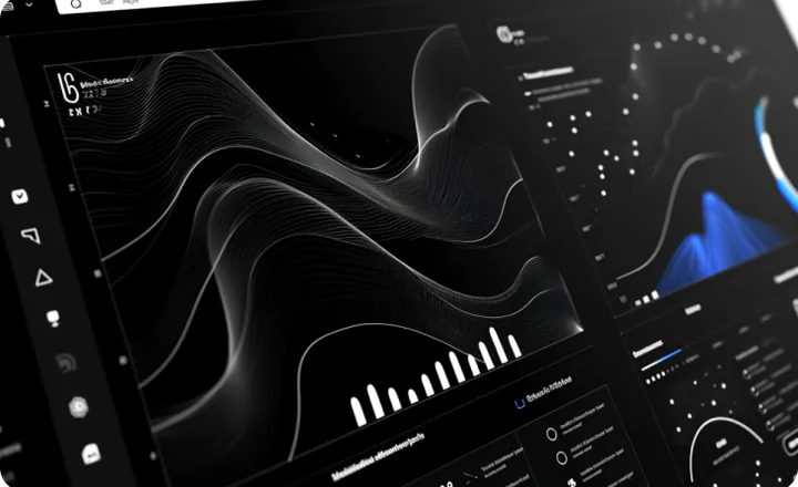 Visualización de un modelo de IA procesando datos